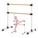 Latios Barre de ballet - Barre de danse double autoportante - Hauteur réglable 17–116,5 cm - Barre en bois