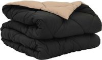 vidaXL Zomer Deken 220 x 135 cm Zomer 200 gsm Zwart en Taupe