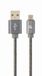 Cablexpert Premium micro-USB laad- & datakabel 'metaal', 2 m, metallic-grijs