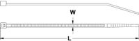 TRU COMPONENTS 1592863 TC-CVR240LBK203 Kabelbinder 240 mm 7.60 mm Zwart UV-gestabiliseerd 100 stuk(s)