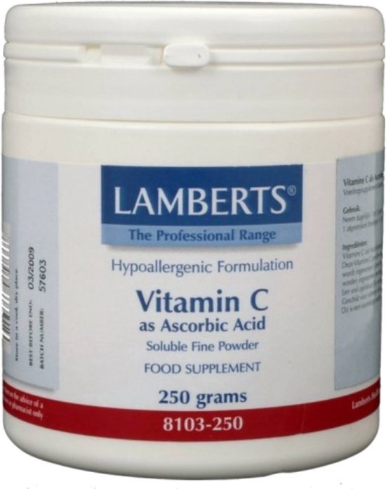 Lamberts Vitamine C ascorbinezuur 250 G