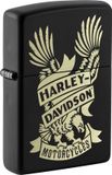 Zippo Harley Davidson Eagle Motorcycle Aansteker Zwart Metaal