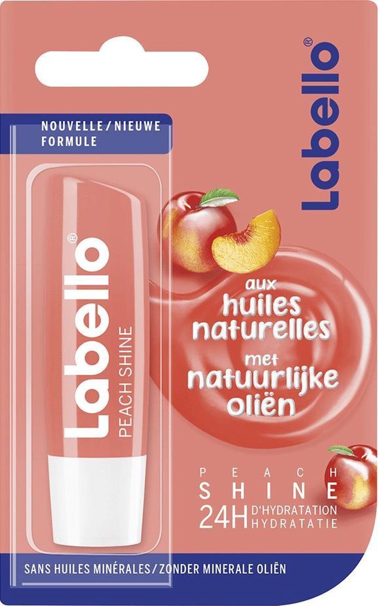 Labello Fruity Shine Peach Lippenbalsem - 5.5ml