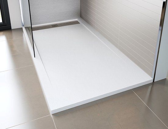 Veroni Elite Flat Composietsteen Douchebak Wit 160x90x3cm