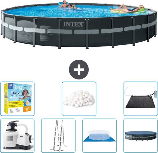 Intex Rond Ultra XTR Frame Zwembad - 732 x 132 cm - Grijs