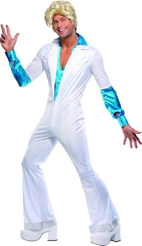 Disco Man Costume - All In One - Red - Men's Size M