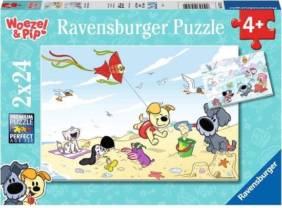 Ravensburger Woezel & Pip Zomer en Winter Puzzle - 2x24 Pieces