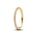 Pandora Timeless 14-karaats vergulde ring met heldere zirkoniasteentjes, 48