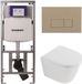Geberit QeramiQ Dely Toiletset - Diepspoel - Rimless - Inbouwreservoir - Softclose - Taupe