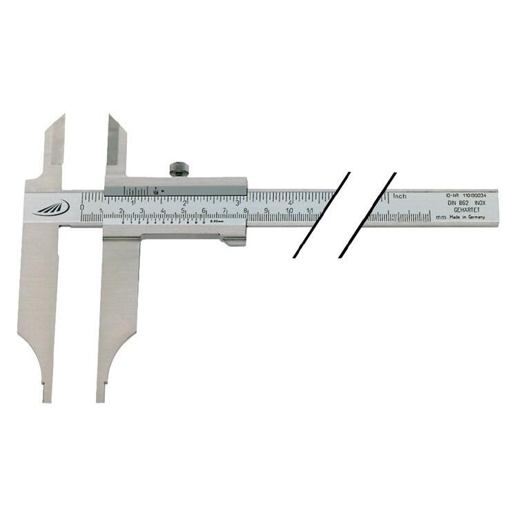 Helios Preisser Werkplaats schuifmaat DIN 862 800 mm met mespunten Lengte blad 150 mm (80 cm)