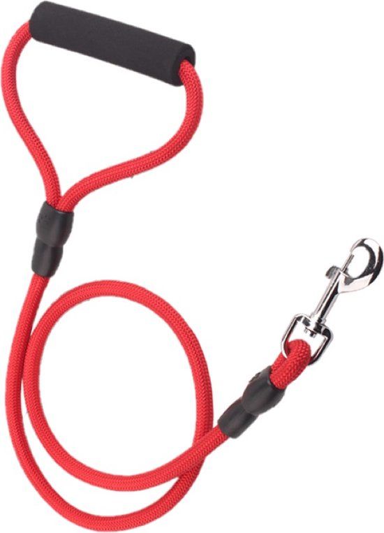 Nobleza Hondenriem soft grip - 120cm - Rood