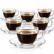 Sendez 6 verres à expresso 85ml avec 6 sous-tasses tasse 12 pièces verre à expresso