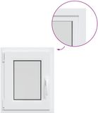 vidaXL - Vast raam - PVC - Wit - RISOR - 40 x 50 cm - Links binnendraaiend