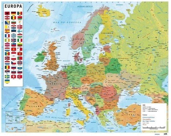 Grupo Erik editores Poster Map of Europe 50x40cm