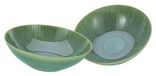 CreaTable, 33085 Sea Breeze kommen van aardewerk, groen, 2 stuks