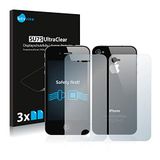 Savvies Film protecteur d'écran pour Apple iPhone 4S (Avant+Arrière) - Film protecteur transparent 6 Pièces