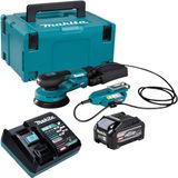 Makita BO 001 CGU101 accu-excentrische schuurmachine 40 V max. 125 mm 5,0 mm slag Brushless + 1x accu 4,0 Ah + oplader + Makpac