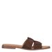 Manfield suède slippers donkerbruin