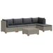 vidaXL Ensemble de salon en rotin 6 pièces avec coussins GENDT Kubu Gris Rotin