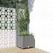 Maison Exclusive Jardinière avec treillage, gris clair, 40 x 40 x 136 cm, plastique PP