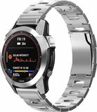 By Qubix Qubix Titanium schakelband - Zilver - 22mm Quickfit - Geschikt voor Garmin Forerunner 745 / 935 / 945 / 955 / 965