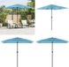 vidaXL Parasol met stalen paal 248x248x248 cm blauw
