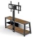StarTech TV-meubel - Hoogteverstelbaar TV-standaard - TV-beugel met meerdere scharnieren - Zwart gehard glas - MDF en metaal - 121,5 x 116 x 42 cm - Bruin