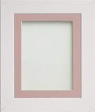 Frame Company Watson Range White 12x10" Fotolijst met roze houder voor afbeelding 9x7 inch *Keuze van maten*