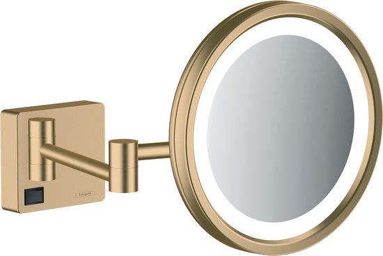 Hansgrohe AddStoris scheerspiegel LED Licht Brushed Bronze - Rond
