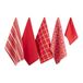 DII Assortiment Geweven Keukenset, Vaatdoek, 18x28, Vaatdoek, 13x13, Rood, 5 Stuk