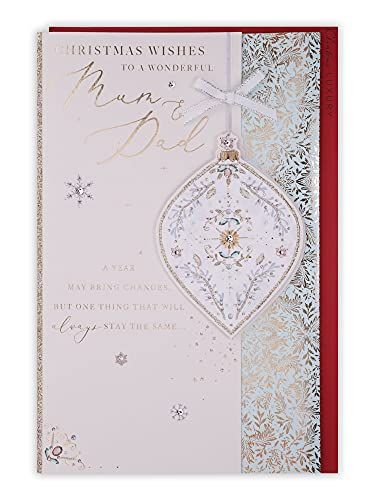 Clintons: Decorative Christmas Ball Mom And Dad Christmas Card
