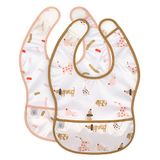 LÄSSIG Slabbetjes set van 2 met anti-condens-bescherming klittenbandsluiting waterafstotend/lichtgewicht Bib Spicy oranje