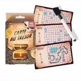 Professor Puzzle Schatkaart - logica spel met verslavende uitdagingen om te ontsnappen - 40 herspeelbare uitdagingen - groeiende moeilijkheid - vanaf 12 jaar - incl. uitwisbare viltstift