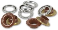 Prym Ringen met schijven 8 mm donker bruin