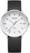 Mondaine Doppio 41mm staal leer zwart solar heren polshorloge