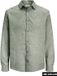 JACK&JONES JJESUMMER LINEN BLEND SHIRT L/S SN Heren Overhemden XL Katoen Linnen Groen