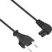 ACT Netsnoer Euro male - C7 female (haaks links/rechts) zwart 2 m AK5019