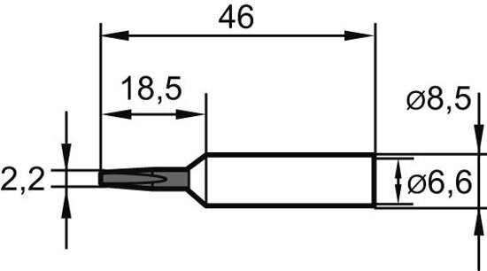 Ersa Soldeerstift beitelvormig2,2mm SB nr.0832CDLF Ersa