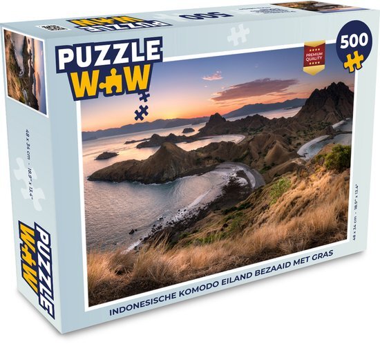 MuchoWow Puzzel Indonesische Komodo eiland bezaaid met gras - Legpuzzel - Puzzel 500 stukjes