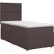 Maison Exclusive - Lit Boxspring avec matelas marron foncé 100 x 200 cm tissu