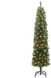 vidaXL Kunstkerstboom Groen 210 cm PVC en Staal en Kunststof