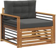 vidaXL Tuinbank Massief Acaciahout en Polyester