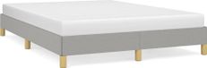 vidaXL Bedframe stof lichtgrijs 140x200 cm