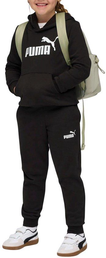 Puma ESS No.1 Logo Joggingpak Junior Zwart Katoen Unisex Kinderen Maat 98