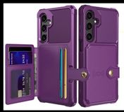 Selected by GSMpunt.nl Portemonnee Hoesje Geschikt voor Samsung Galaxy A26 - Back Cover met Pasjeshouder - Telefoonhoesje voor Pinpas - Kaarthouder op Achterkant - Case met Magneet Paars