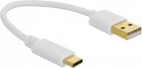 Delock USB Charging Cable Type-A to USB Type-C™ 15 cm Wit