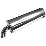 Cyclingcolors Uitlaatdemper Aluminium Verchroomd Staal Ø 60 mm 200 mm Universele Halsband Bromfiets Scooter