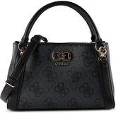GUESS Karnilla Logo Girlfriend Satchel Coal Logo donkergrijs handtas schoudertas