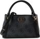 GUESS Karnilla Logo Girlfriend Satchel Coal Logo donkergrijs