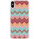 Apple Étui en silicone compatible avec iPhone X, iPhone XS Zigzag ethnique